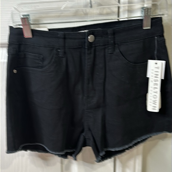 Tinseltown Juniors 7 black Jean Shorts - Picture 3 of 12